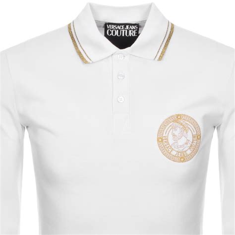 versace jeans couture polo t shirt white|Versace Jeans Couture outlet.